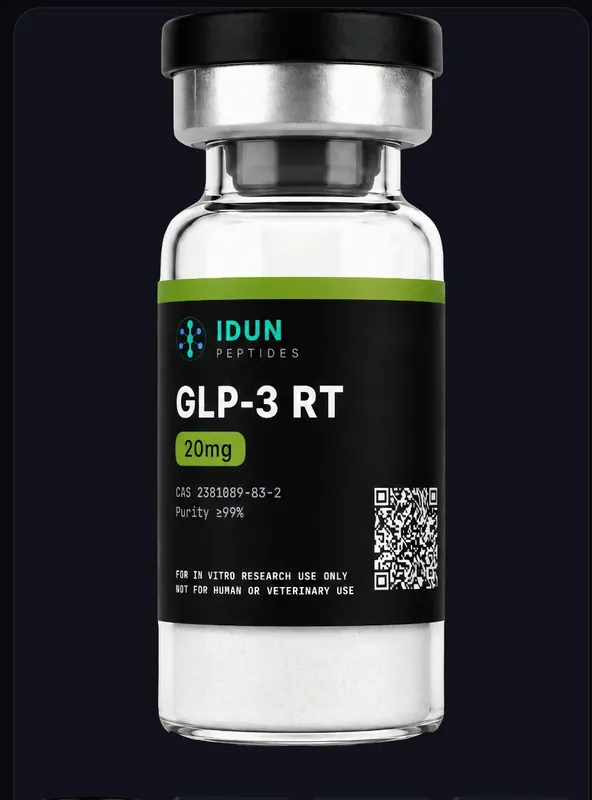 Retatrutide vial from IDUN Peptides