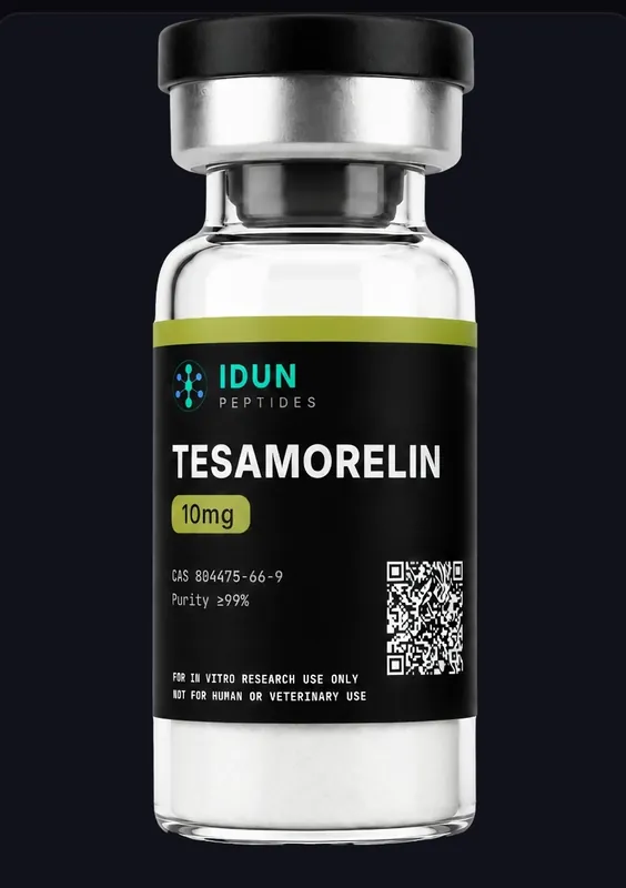 Tesamorelin vial from IDUN Peptides